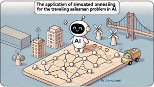 the application of simulated annealing for optimization problems, like the traveling salesman problem. 