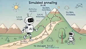 the advantage of simulated annealing in avoiding local minima.